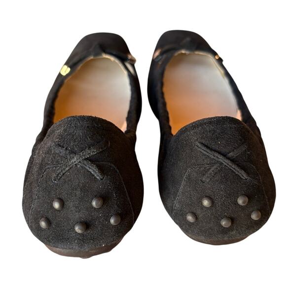 Linea Paolo Soft Square Toe Driving Shoe Style Suede Ballet Flats w Ties sz 9.5 - Picture 6 of 16